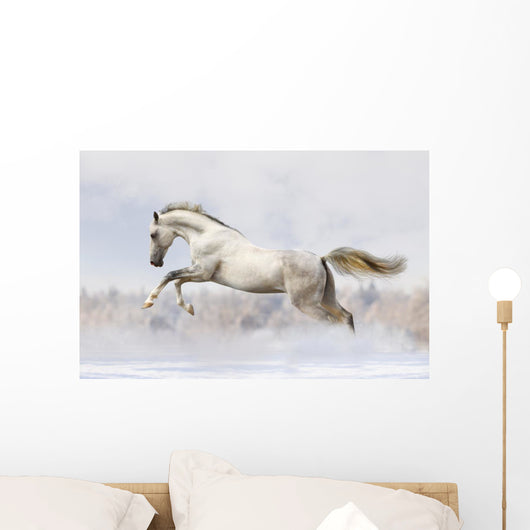 Silver-White Stallion Wall Decal