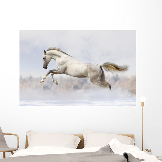 Silver-White Stallion Wall Decal