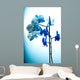 Vertical Blue Orchid Wall Decal