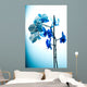 Vertical Blue Orchid Wall Decal