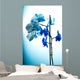 Vertical Blue Orchid Wall Decal