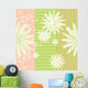 Green and White Flowers Pattern Wall Decal