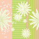 Green and White Flowers Pattern Wall Decal
