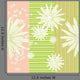 Green and White Flowers Pattern Wall Decal