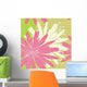 Green and Pink Flowers Pattern Wall Decal