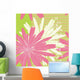 Green and Pink Flowers Pattern Wall Decal