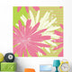 Green and Pink Flowers Pattern Wall Decal