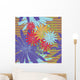 Purple and Orange Flowers Pattern Wall Decal