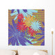 Purple and Orange Flowers Pattern Wall Decal