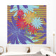 Purple and Orange Flowers Pattern Wall Decal