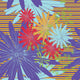 Purple and Orange Flowers Pattern Wall Decal