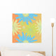 Blue and Yellow Flowers Pattern Wall Decal