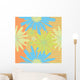 Blue and Yellow Flowers Pattern Wall Decal