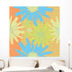 Blue and Yellow Flowers Pattern Wall Decal