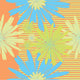 Blue and Yellow Flowers Pattern Wall Decal