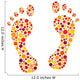 Colorful Circular Dot Footprints Wall Decal