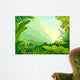 Amazon Jungle Trees And Mountain Illustration Wall Decal