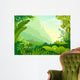 Amazon Jungle Trees And Mountain Illustration Wall Decal