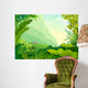 Amazon Jungle Trees And Mountain Illustration Wall Decal