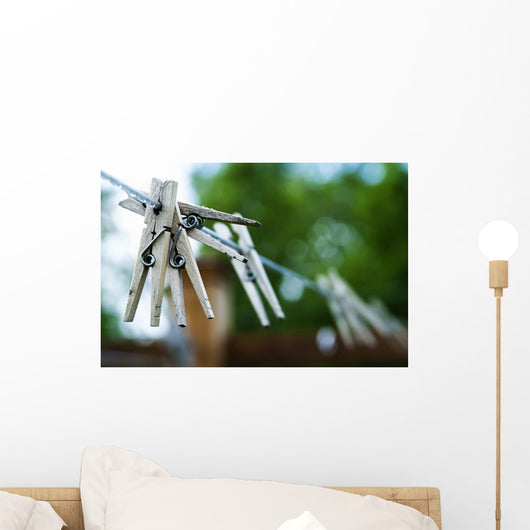 Outdoors Clothesline Wall Decal