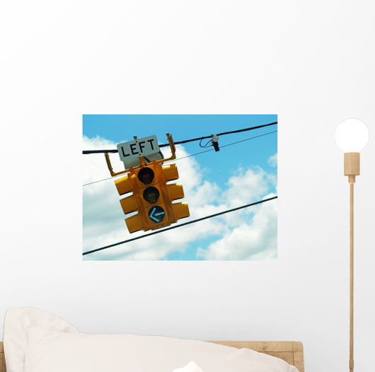 Left Turn Signal With Green Arrow Wall Decal