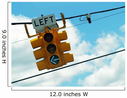 Left Turn Signal With Green Arrow Wall Decal