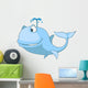 Cartoon Character Whale Wall Decal