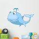 Cartoon Character Whale Wall Decal