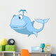 Cartoon Character Whale Wall Decal