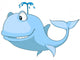 Cartoon Character Whale Wall Decal