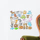 Cute Animal Vector Design Wall Decal Sticker Set Wall Decal