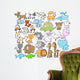 Cute Animal Vector Design Wall Decal Sticker Set Wall Decal