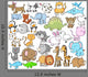 Cute Animal Vector Design Wall Decal Sticker Set Wall Decal