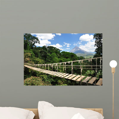 Bridge Jungle Wall Decal shown on a wall