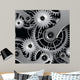 With Metallic Gears Wall Decal