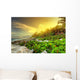 Sunset Jungle Caribbean Sea Wall Decal