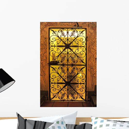 Wrought Iron Gate Wall Decal