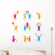 Set Icons Silhouette Family Wall Decal
