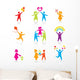 Set Icons Silhouette Family Wall Decal
