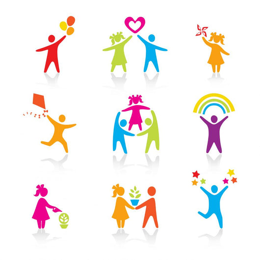 Set Icons Silhouette Family Wall Decal