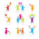 Set Icons Silhouette Family Wall Decal