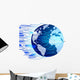 Globe With Circuit Board Wall Decal