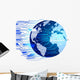 Globe With Circuit Board Wall Decal