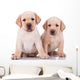 Two Little Labrador Retriever Puppies Wall Decal