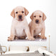 Two Little Labrador Retriever Puppies Wall Decal