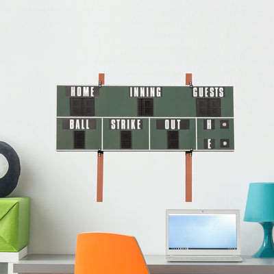 Scoreboard Wall Decal shown on a wall