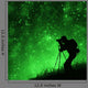 Silhouette Photographer Shooting Stars Wall Decal