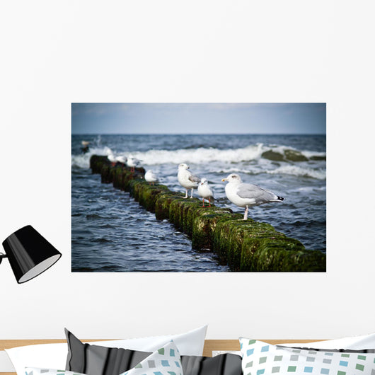 Seagulls Breakwater Wall Decal