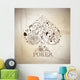 Spade Poker Symbol White Background Wall Decal