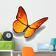Yellow Butterfly White Wall Decal
